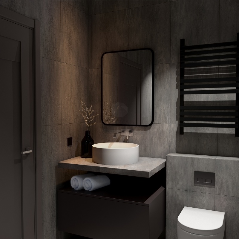 зеркало континент сидней 60x80 черное