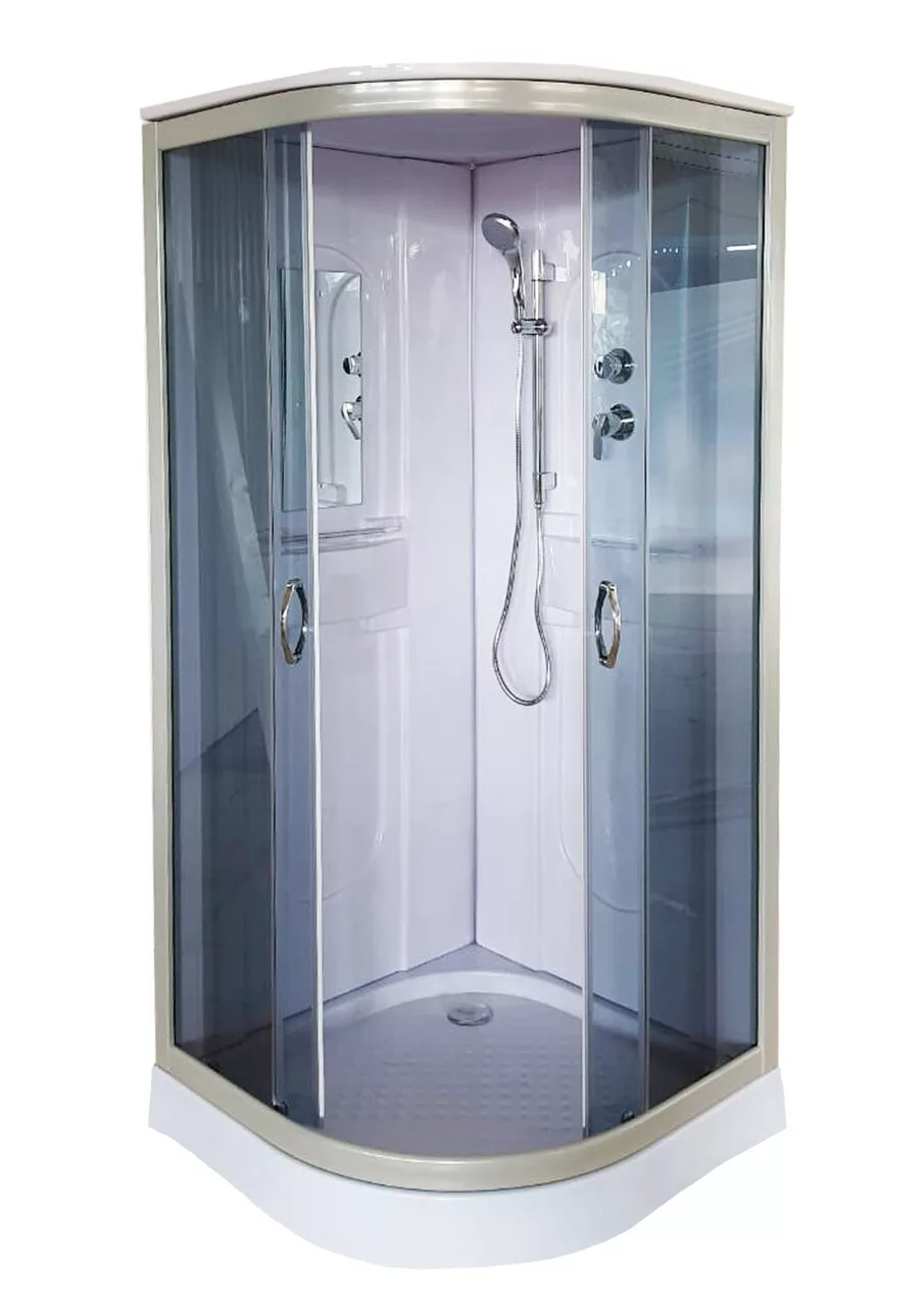 душевая кабина niagara ng-116-15т 90x90 стекла тонированные, профиль хром