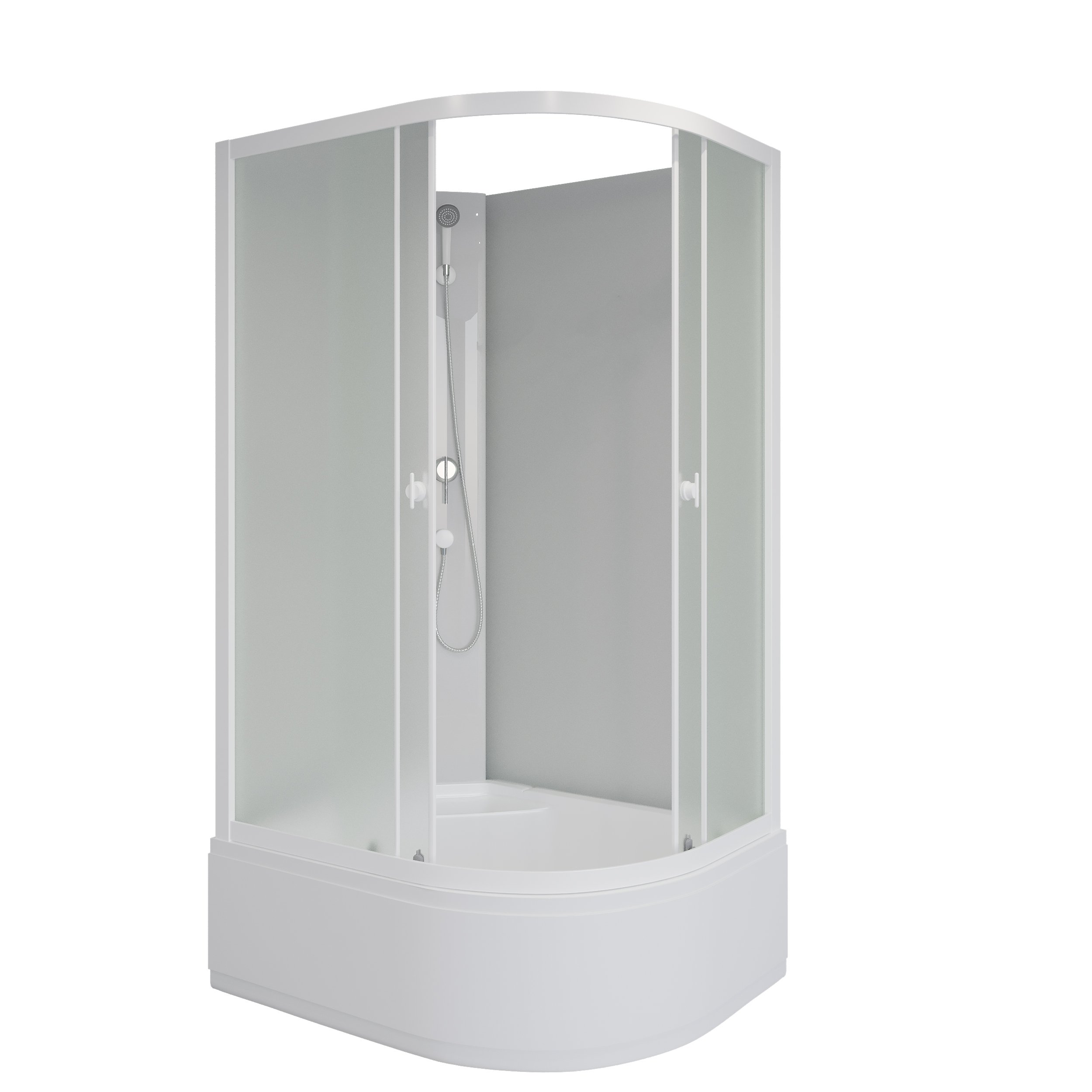 душевая кабина niagara promo p120/90/40l/mt/bk 120x90 стекла матовые, профиль белый