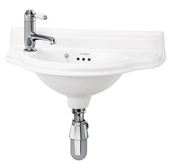 умывальник подвесной burlington b13l 50,5x25,5 (левый) белый