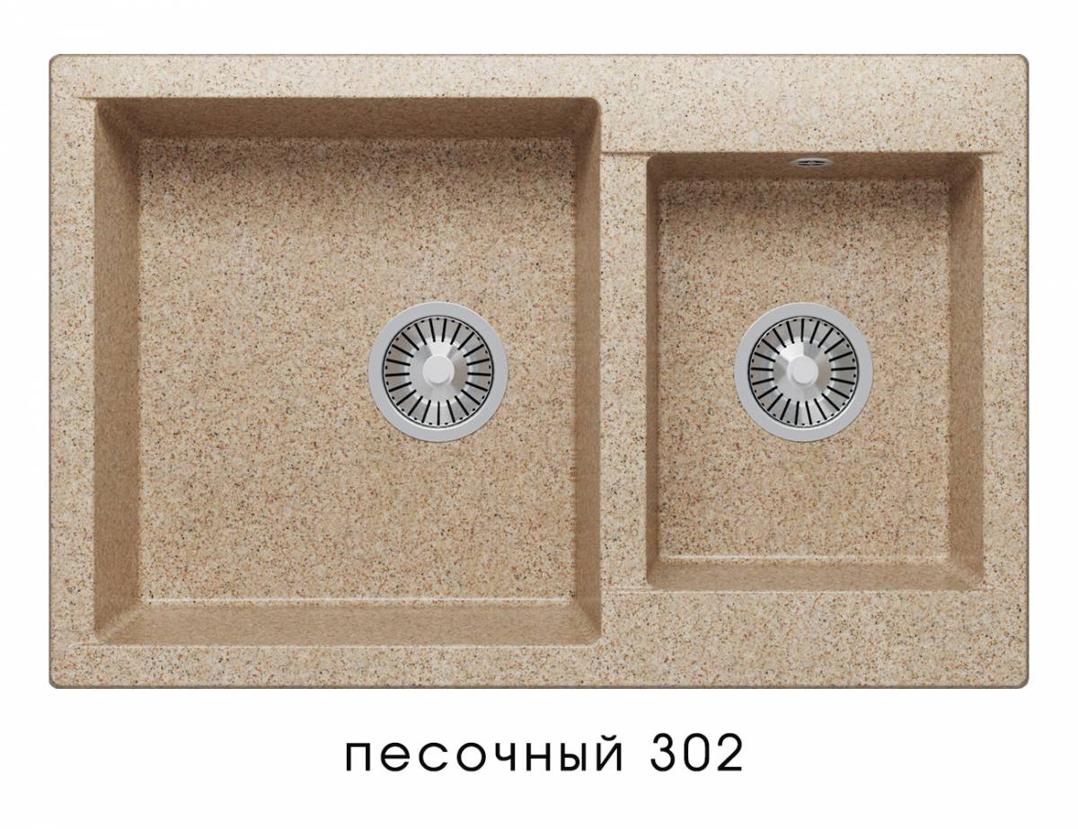 кухонная мойка polygran brig-772 песочный