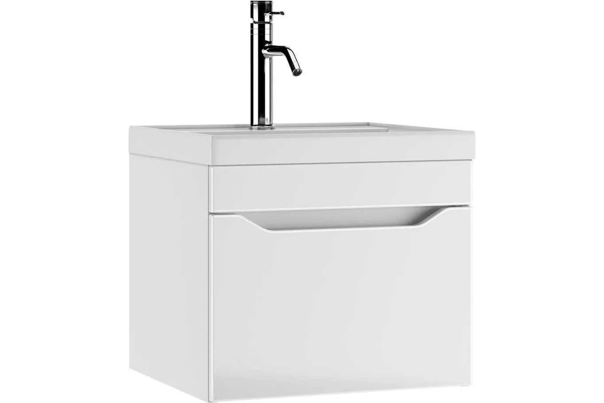 тумба айсберг ева в1 подвесная под умывальник "bazis 50" белый