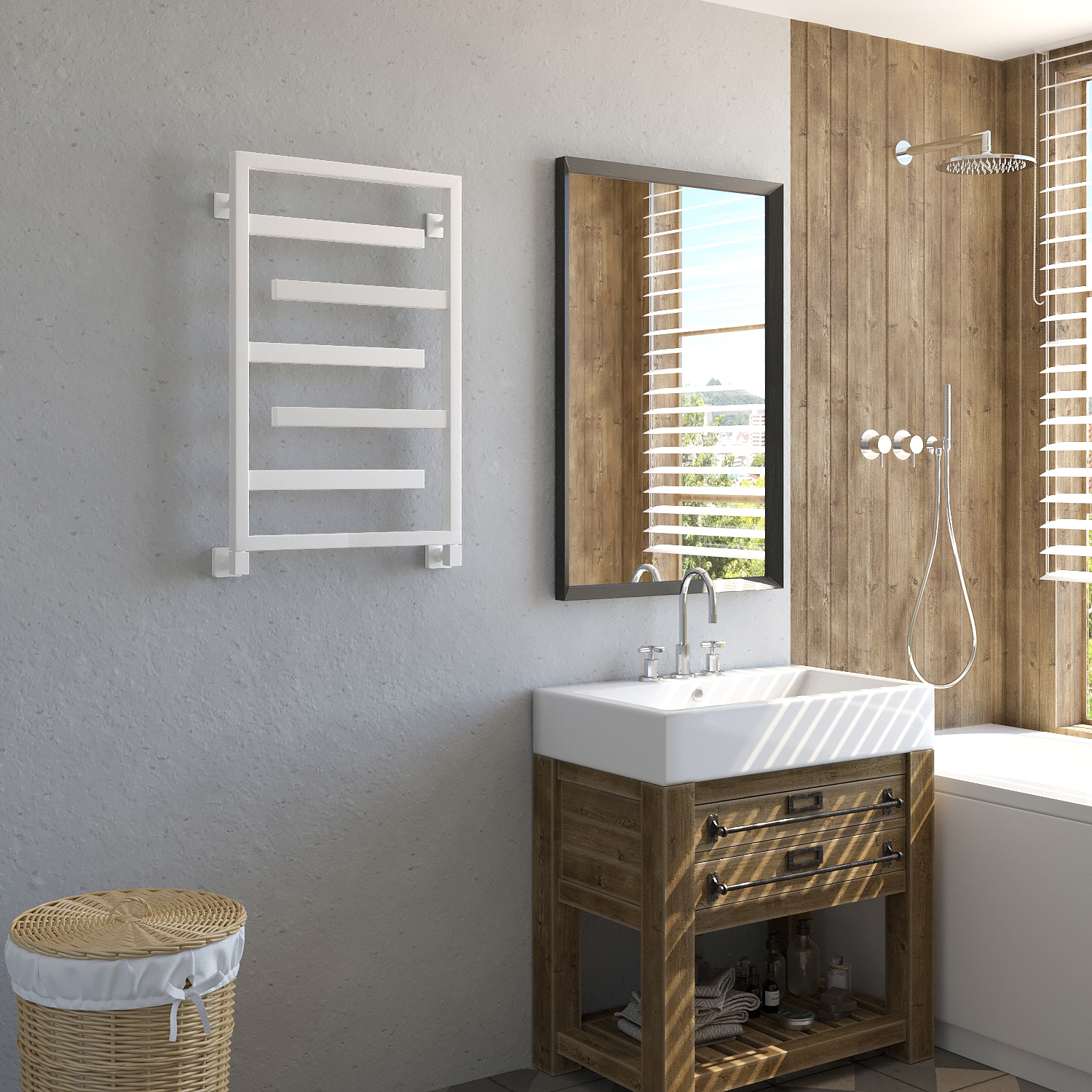 полотенцесушитель водяной stinox corsica 50x80 белый матовый