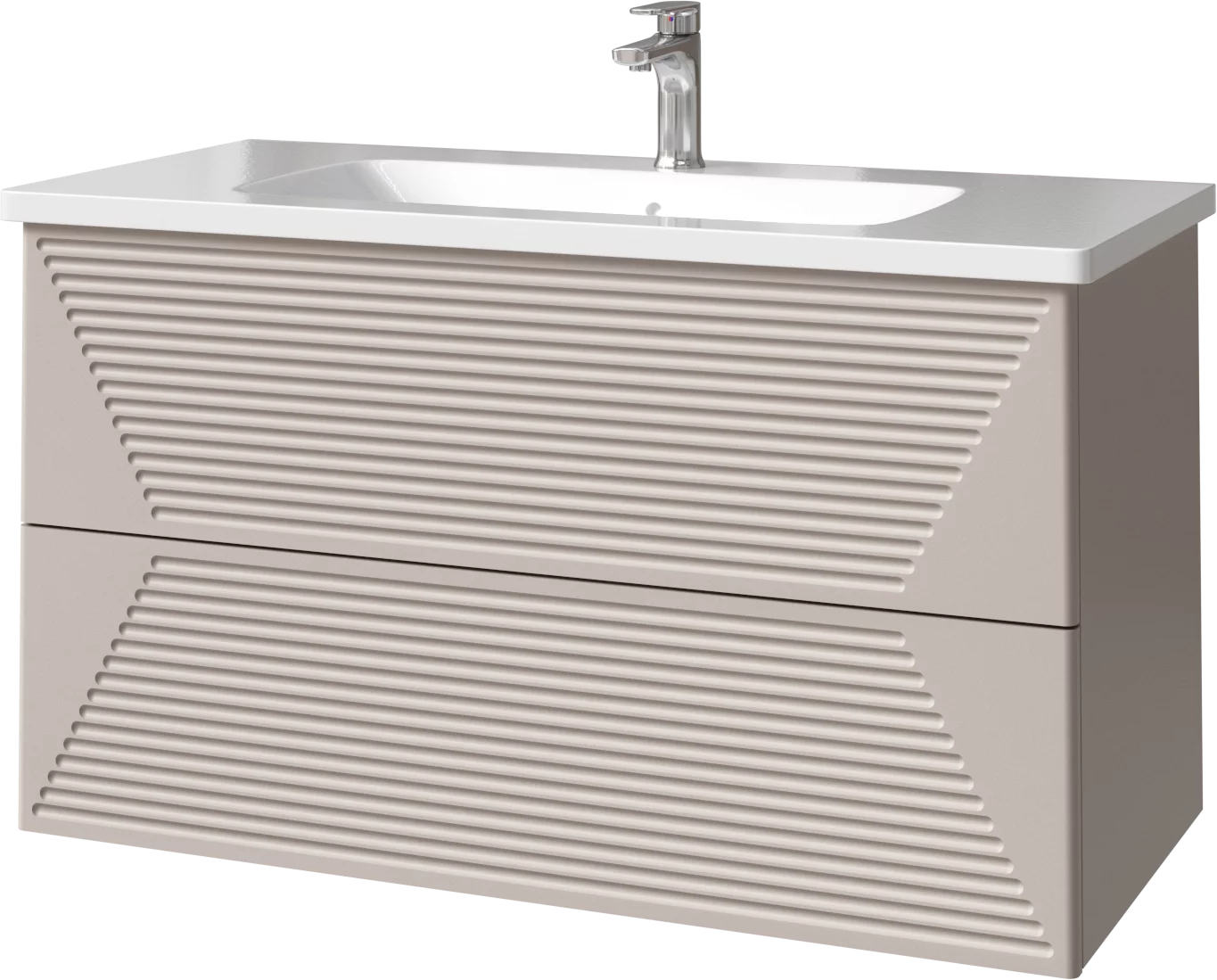 тумба подвесная caprigo modo terza 100 35614-sf022 коричневый матовый