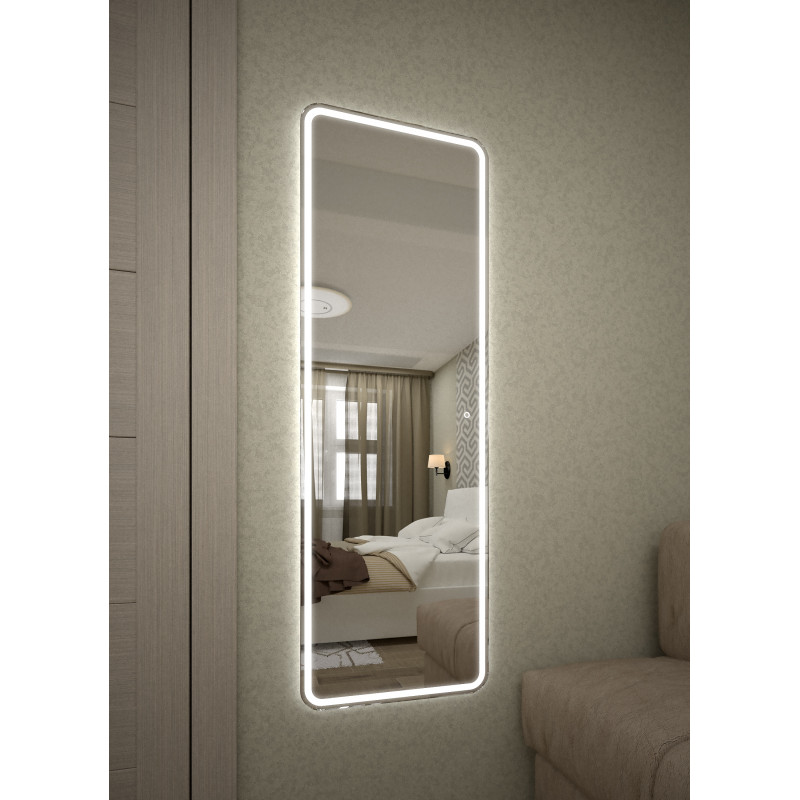 зеркало relisan taffy 45,5x135 с led-подсветкой