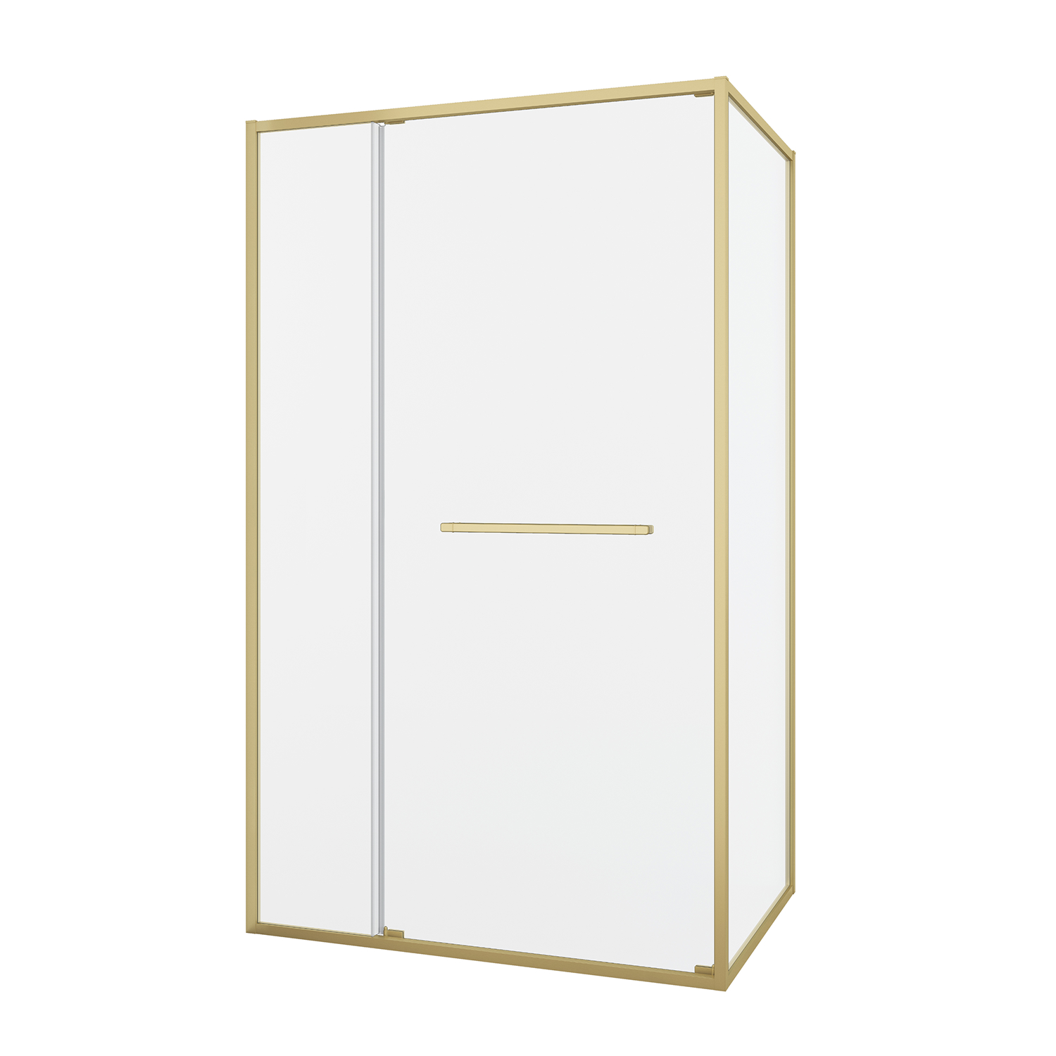 душевой уголок black&white stellar wind s1180-1290g brushed gold стекло прозрачное, профиль брашированное золото