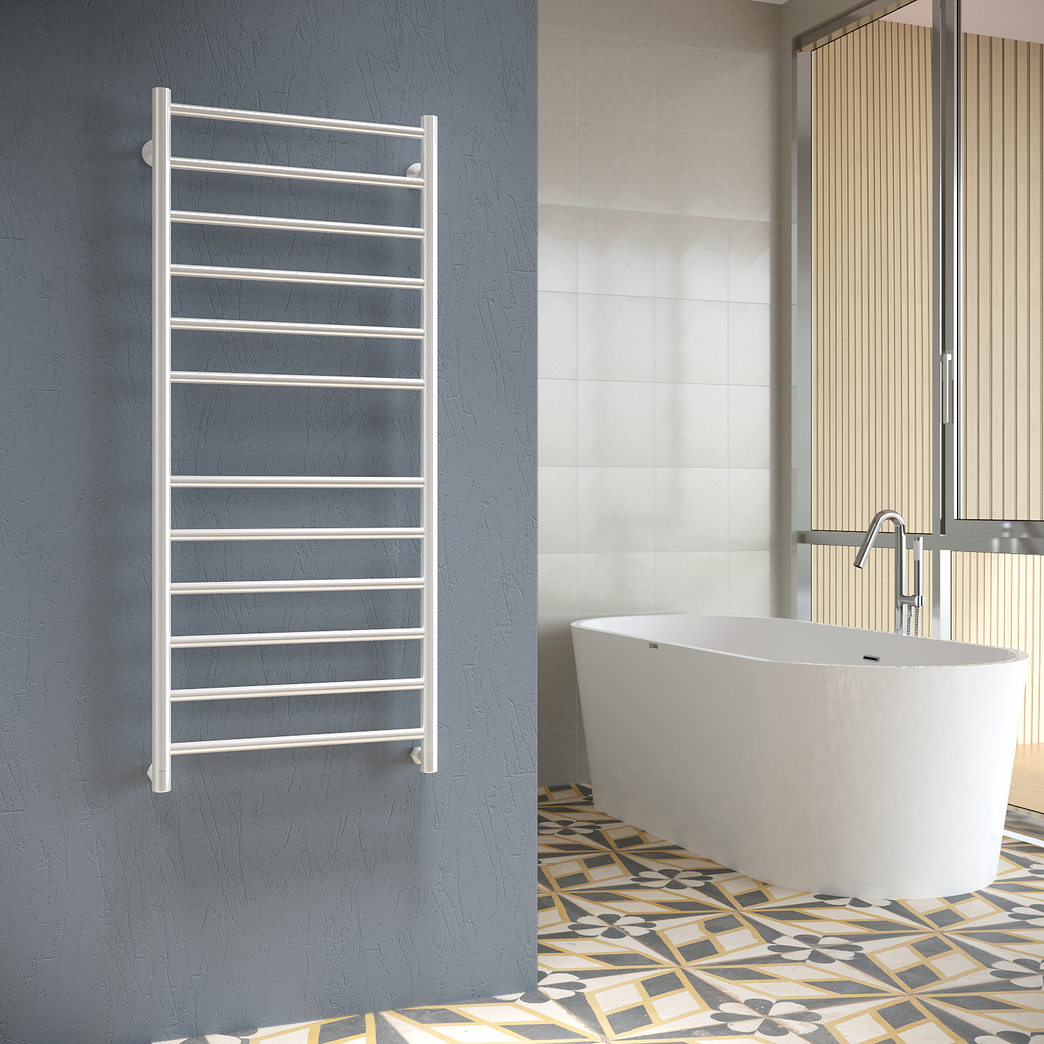 полотенцесушитель водяной stinox toscana 50x120 белый глянец