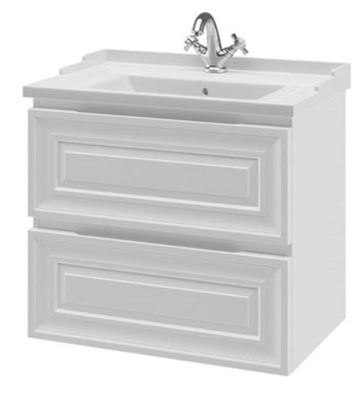 тумба подвесная caprigo ponza 70 13520-b231 белый матовый