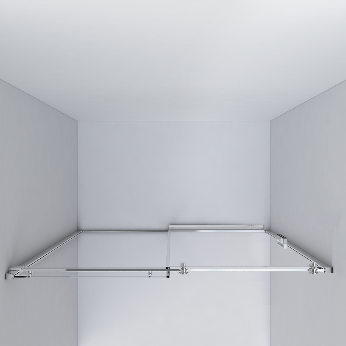 Душевой уголок Gutewetter Practic Square GK-403 120x110 (матовый хром/полистирол lines) фото 4 душевой уголок gutewetter practic square gk-403 120x110 (матовый хром/полистирол lines) фото 4