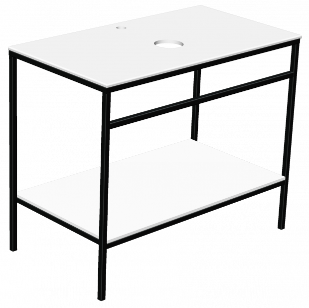 консоль напольная radostone laura 90x49 черная