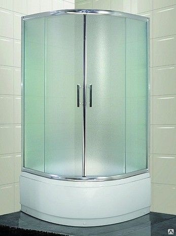 душевой уголок esbano esr-8020 90x90 стекла матовые, профиль хром