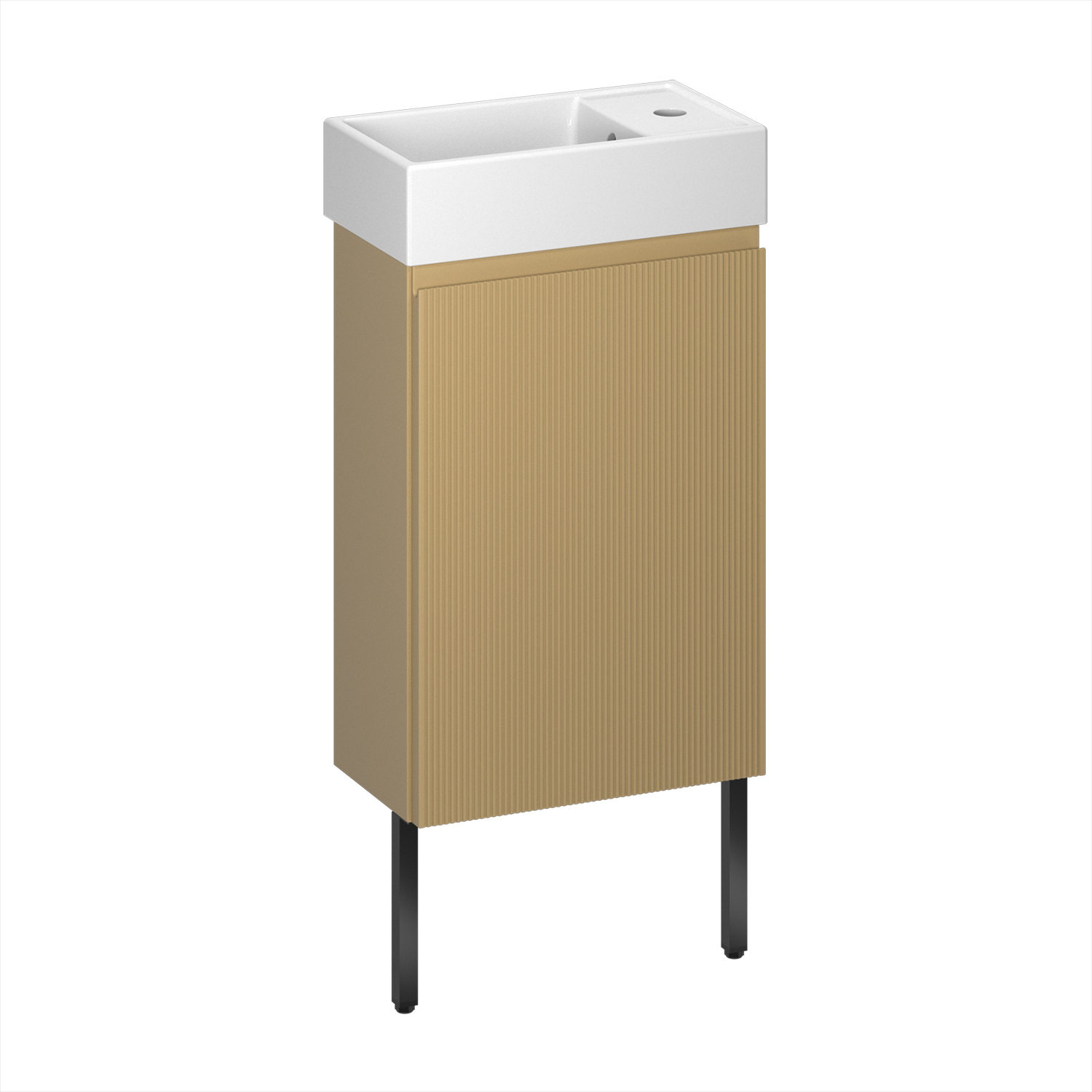 тумба с умывальником напольная wellsee wc area 40x22 матовый бежевый