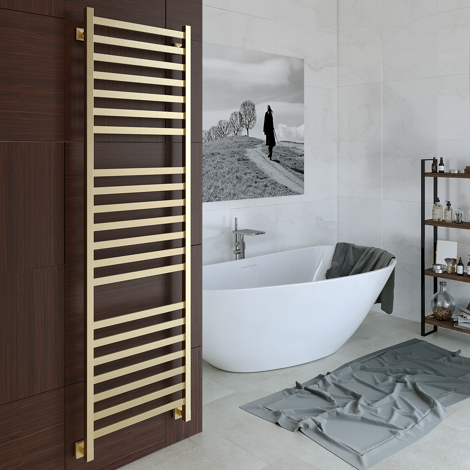 полотенцесушитель водяной stinox prestige luxe 50x180 золото сатин