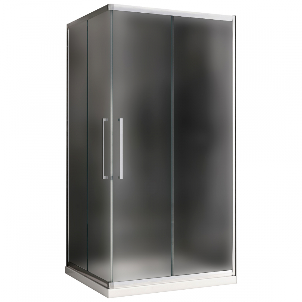 душевой уголок abber schwarzer diamant ag02128mh 120x80 стекла матовые, профиль хром