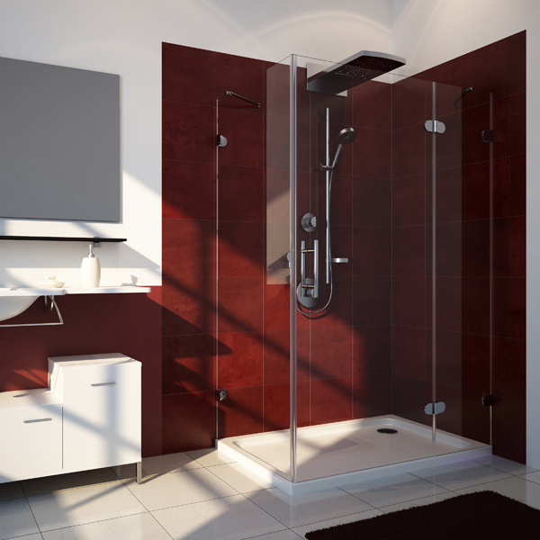 душевой уголок gutewetter lux rectan gk-003 120x80 (хром)