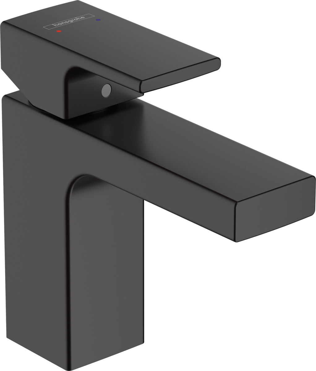 смеситель для умывальника hansgrohe vernis shape 100 71569670 черный матовый