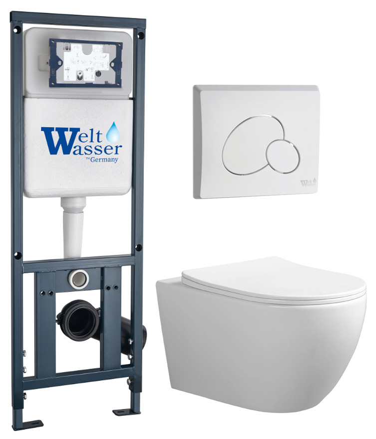 комплект инсталляции welt-wasser marberg 410 rd с унитазом orlter aria tornado и белой клавишей смыва