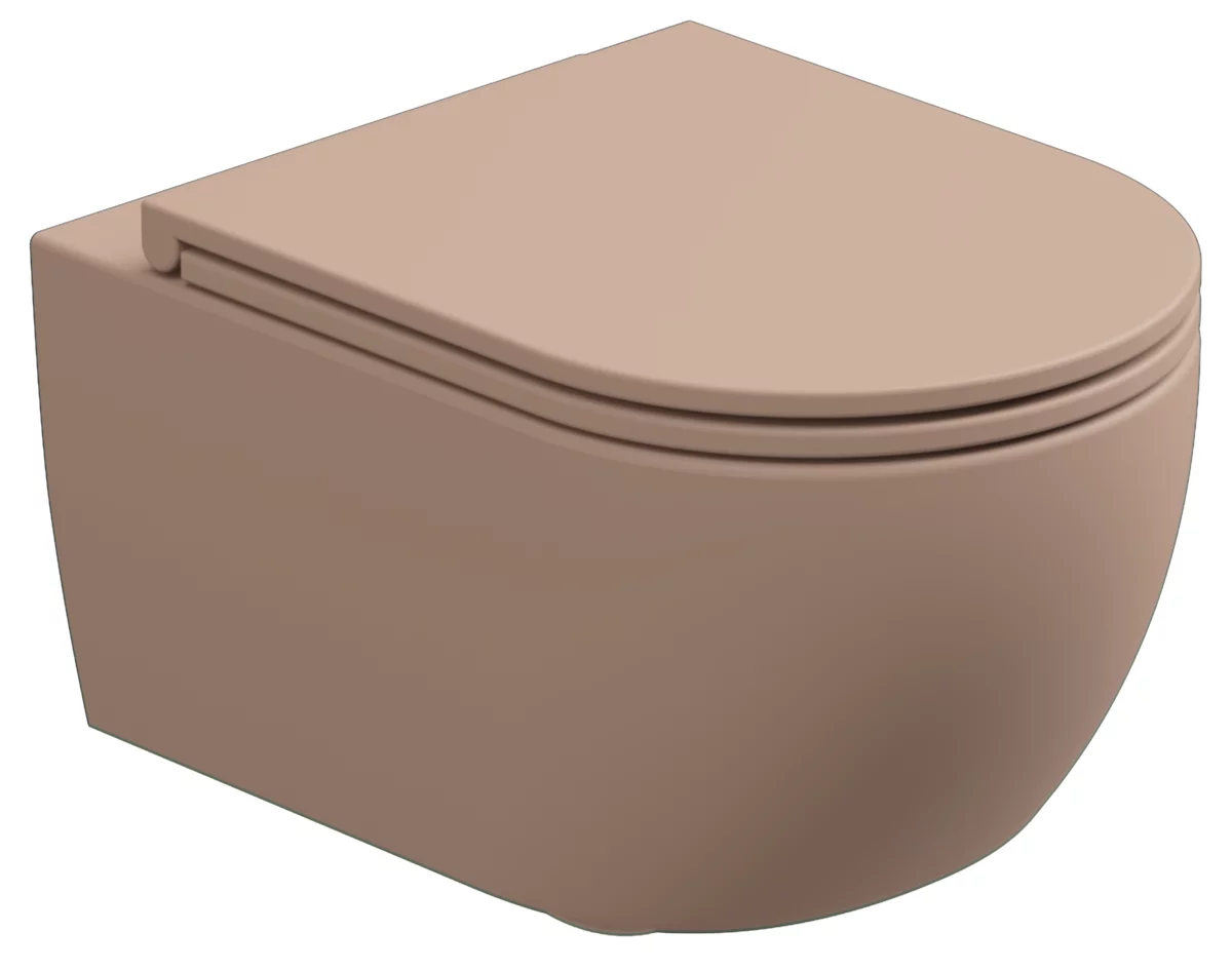 унитаз подвесной gsg ceramic design like lkwcsoecbi000/032, коричневый матовый