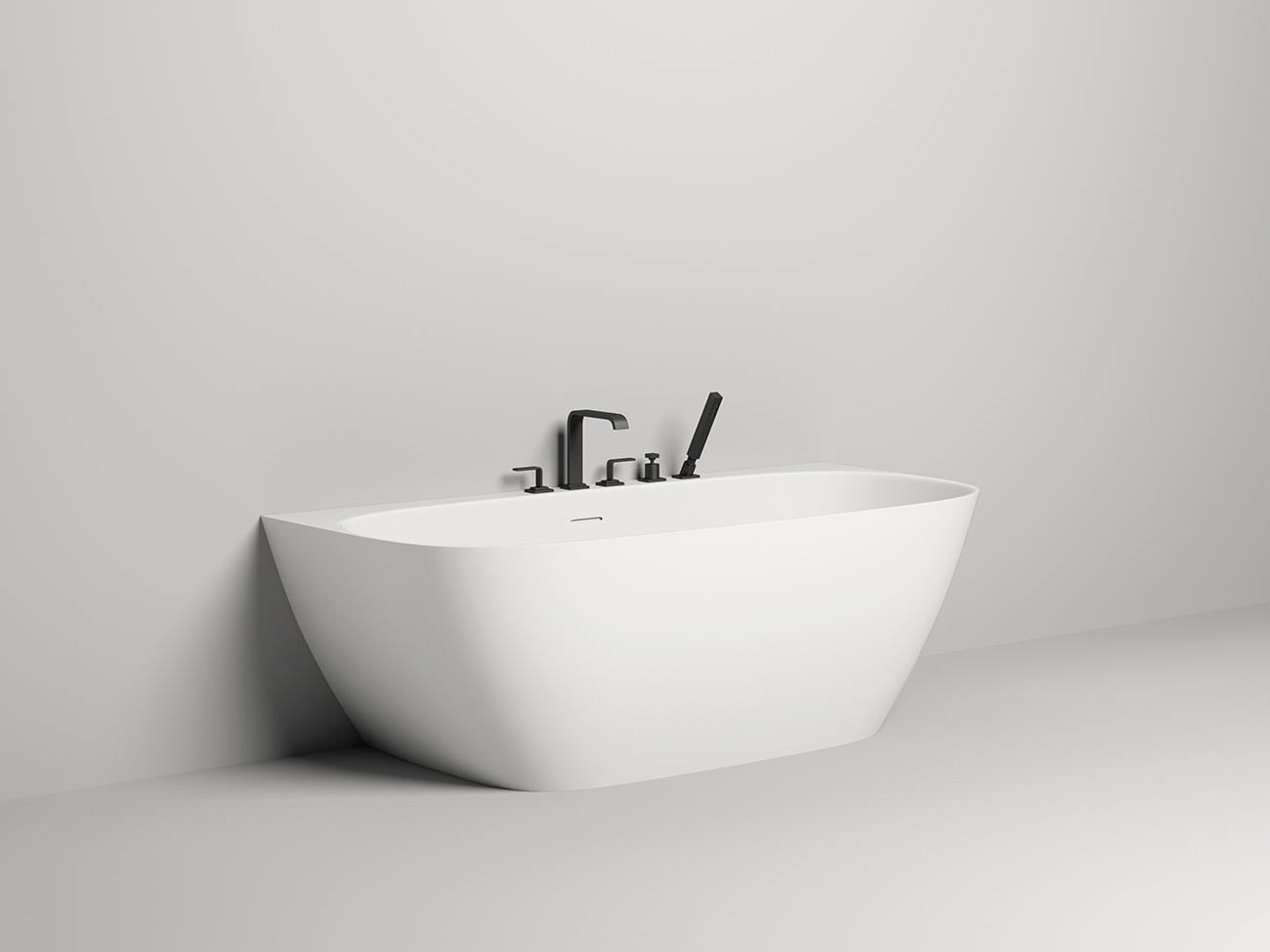 ванна из искусственного камня salini sofia wall s-sense 102513g 180x85 белый глянец