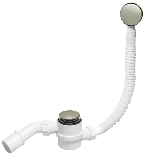 сифон для ванны mcalpine hc2600clsn click-clack, с прочисткой снаружи