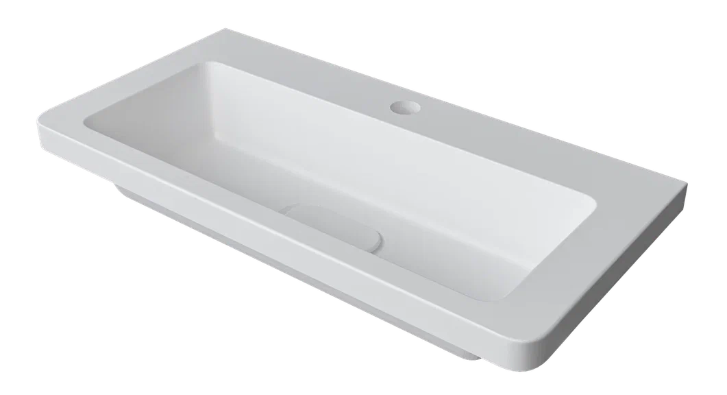 умывальник madera modul slim 70x36 белый глянец