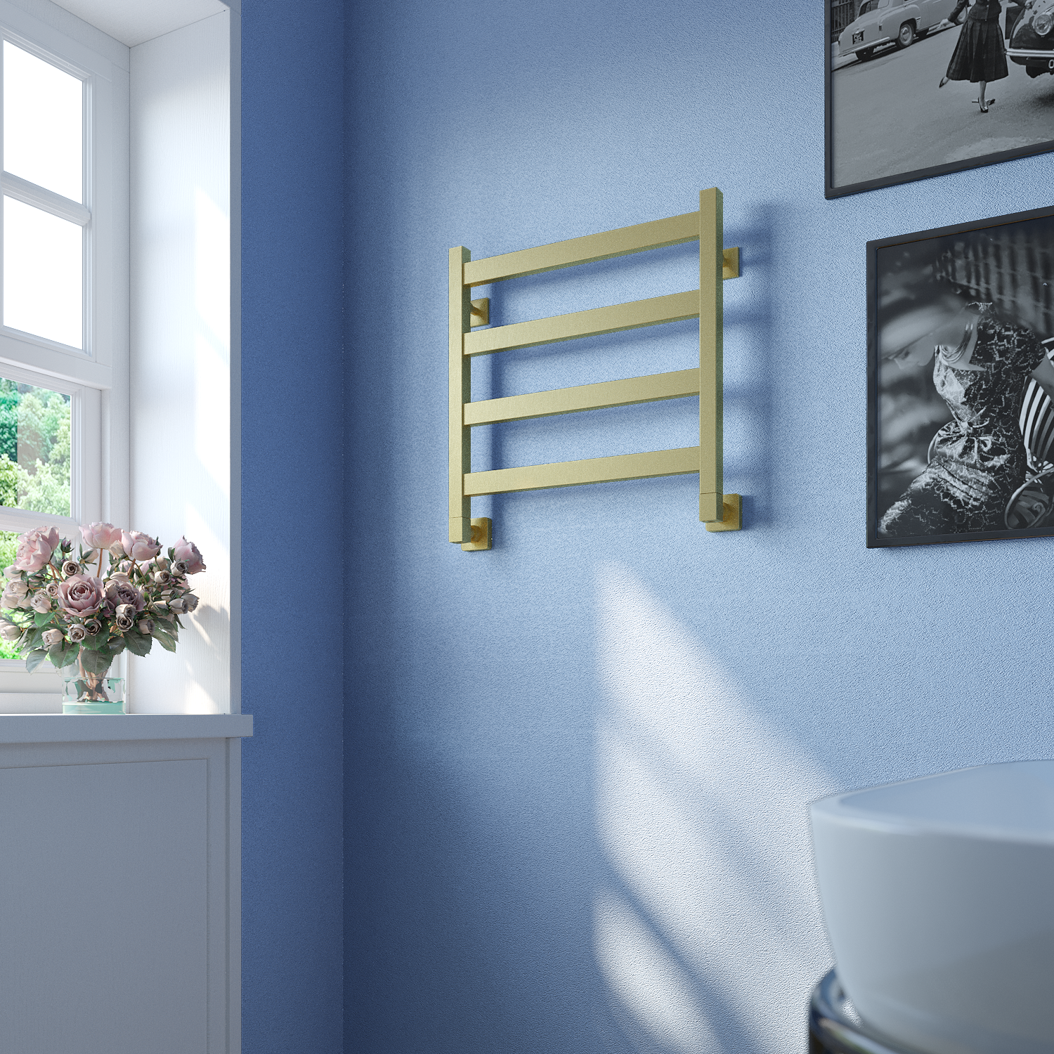 полотенцесушитель водяной stinox verona 50x50 золото сатин