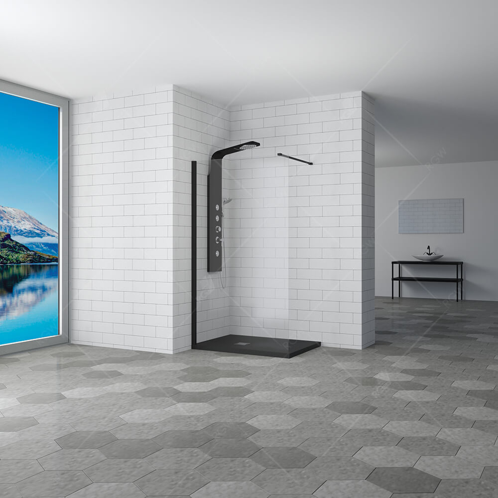 душевой уголок rgw walk-in wa-002 b 35100207-24 70x195 стекло матовое, профиль черный