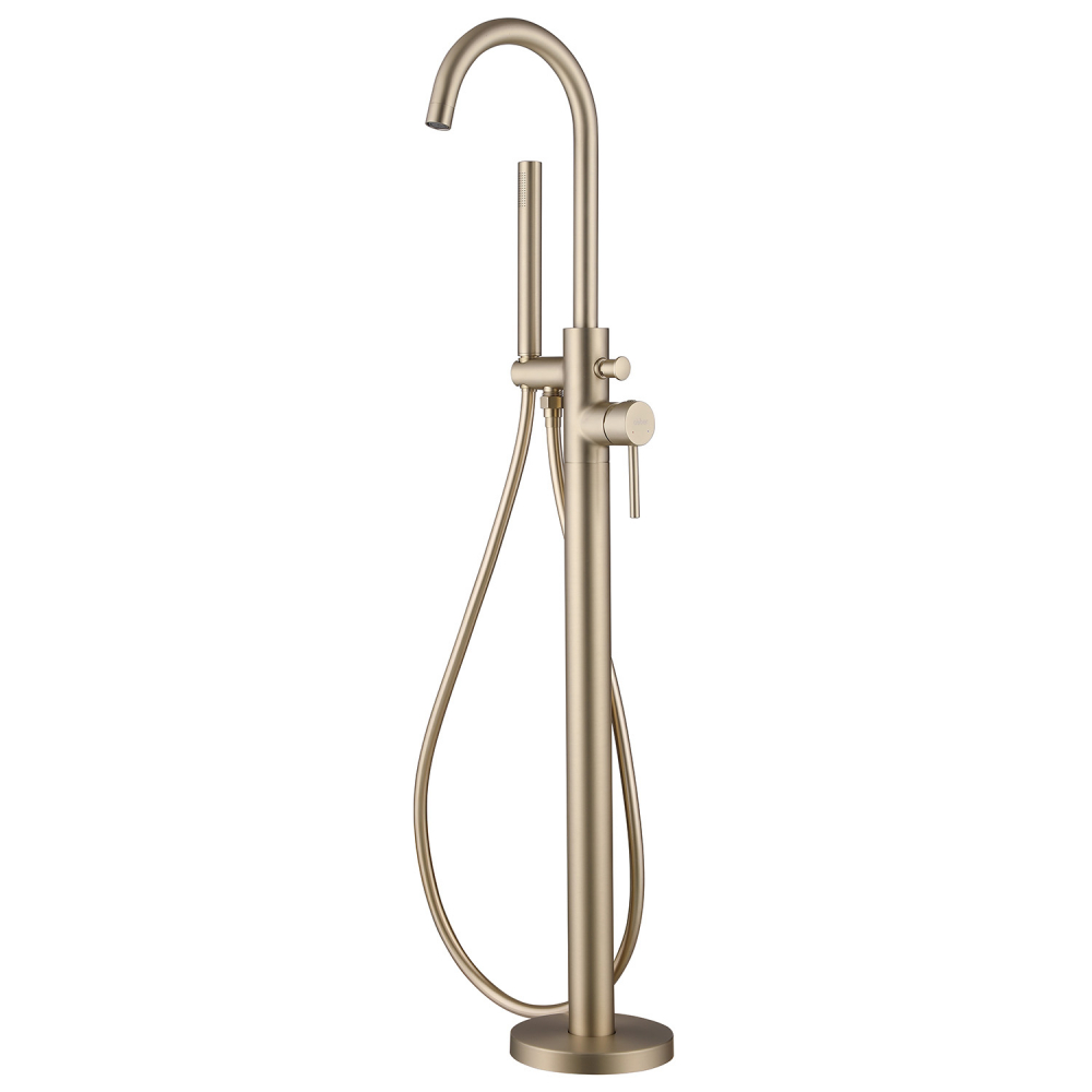смеситель напольный abber wasser kreis af8115g матовое золото