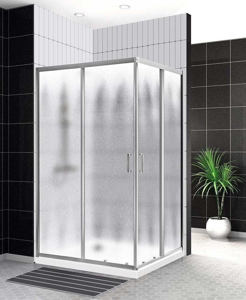 душевой уголок belbagno uno-195 120x100 стекло шиншилла / профиль хром