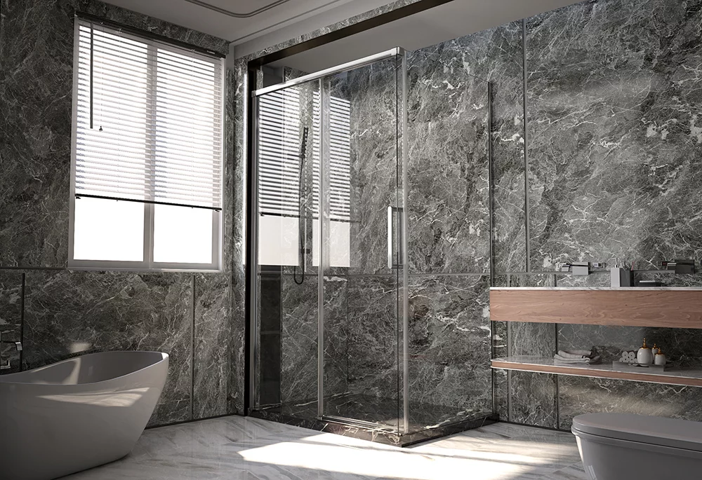 душевой уголок veconi premium trento ptc-sp-40ch 150x80 прозрачные стекла / профиль хром