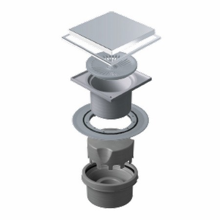душевой трап pestanconfluo standart vertical plate 15x15 2 in 1 13704227 под плитку, хром