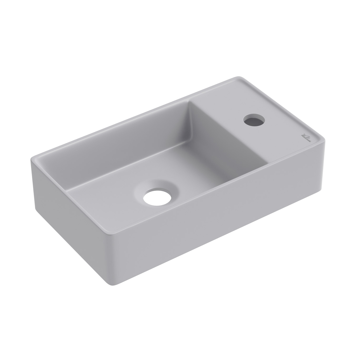 умывальник накладной/подвесной wellsee wc area 321806000 41x23 серый матовый