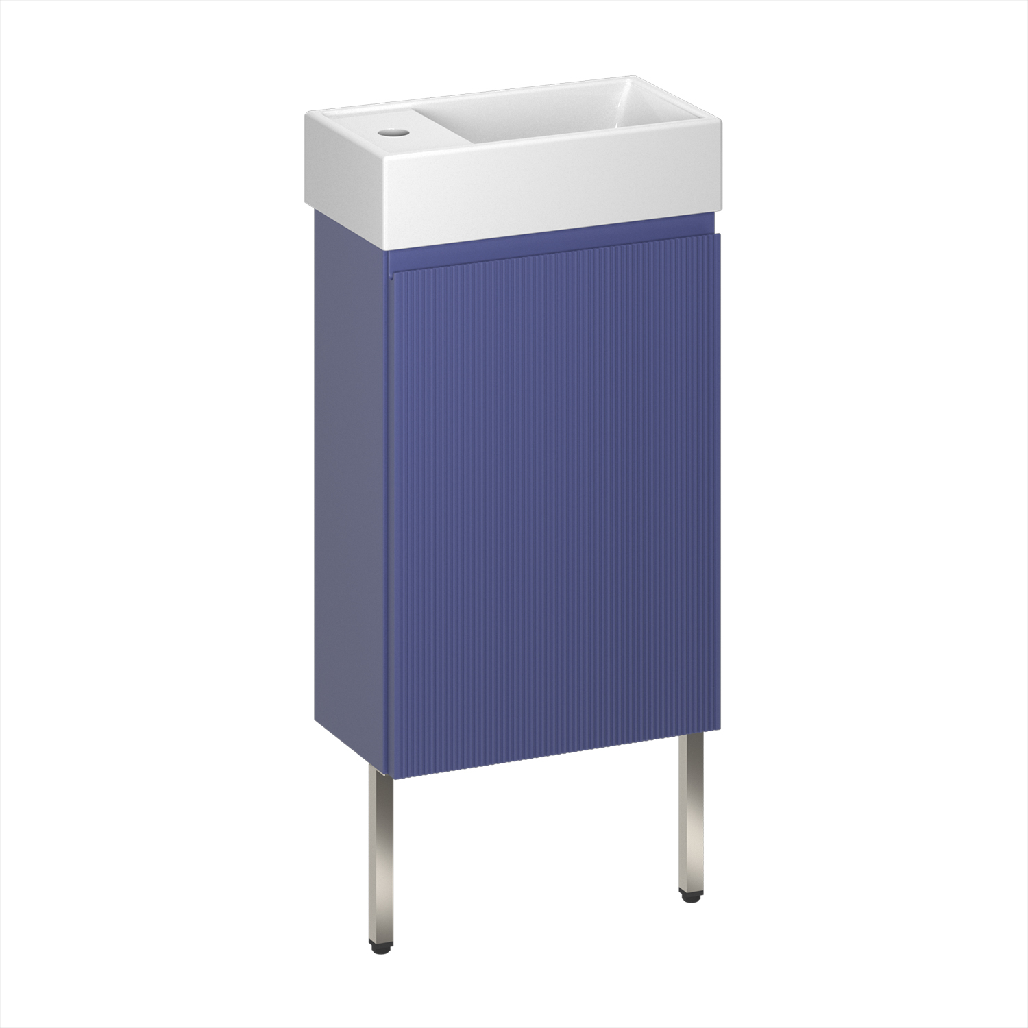 тумба с умывальником напольная wellsee wc area 40x22 матовый синий