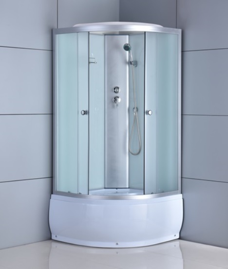 душевая кабина oda oda-8401-90bm 90x90 стекла матовые, профиль хром
