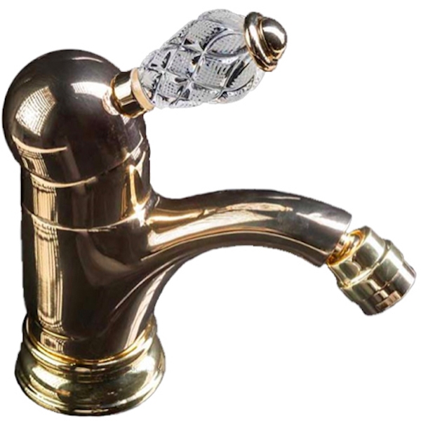 смеситель для биде boheme crystal 286-crst золото, ручки хрусталь