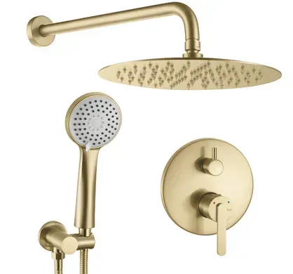 душевая система скрытого монтажа rea ontario brushed gold + box rea-p5502 золотой матовый