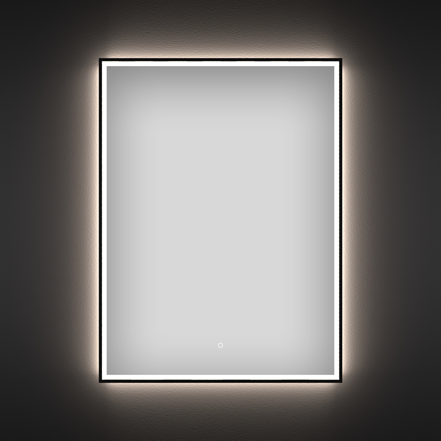 зеркало прямоугольное wellsee 7 rays' spectrum с фронтальной led-подсветкой 172201180 50x70 см черный контур