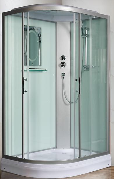 душевая кабина welt-wasser werra 1202 r 120x90 с крышей, стекла прозрачные, профиль хром