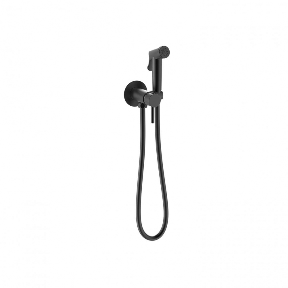 смеситель с гигиеническим душем bravat d9151bw-eng черный