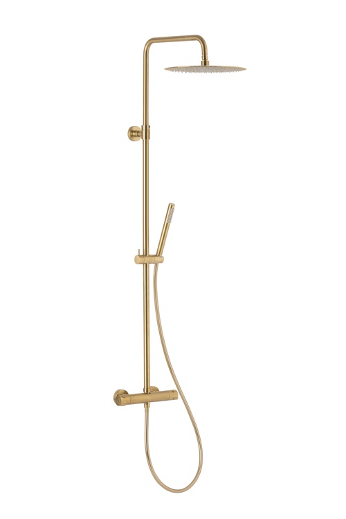 душевая стойка armatura moza gold premium 5736-921-31 с термостатом, золото