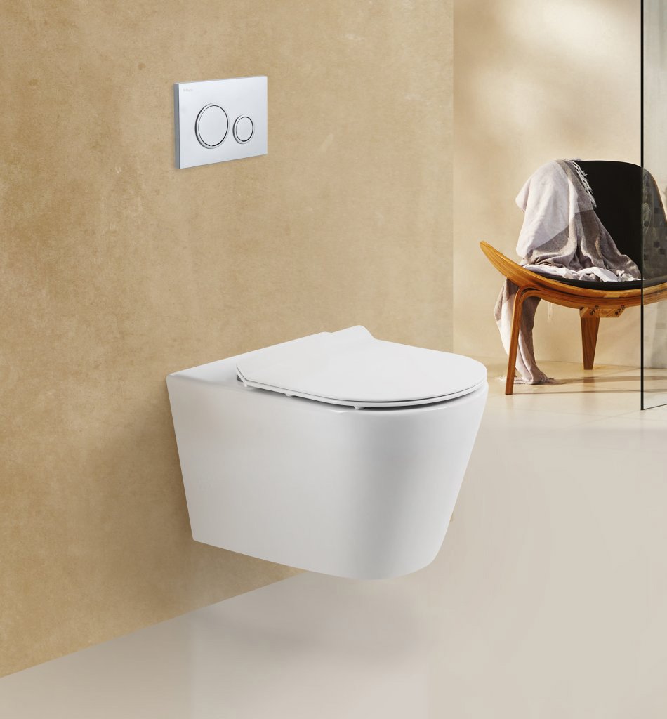 чаша унитаза подвесного безободкового belbagno flay-r bb053chr белая