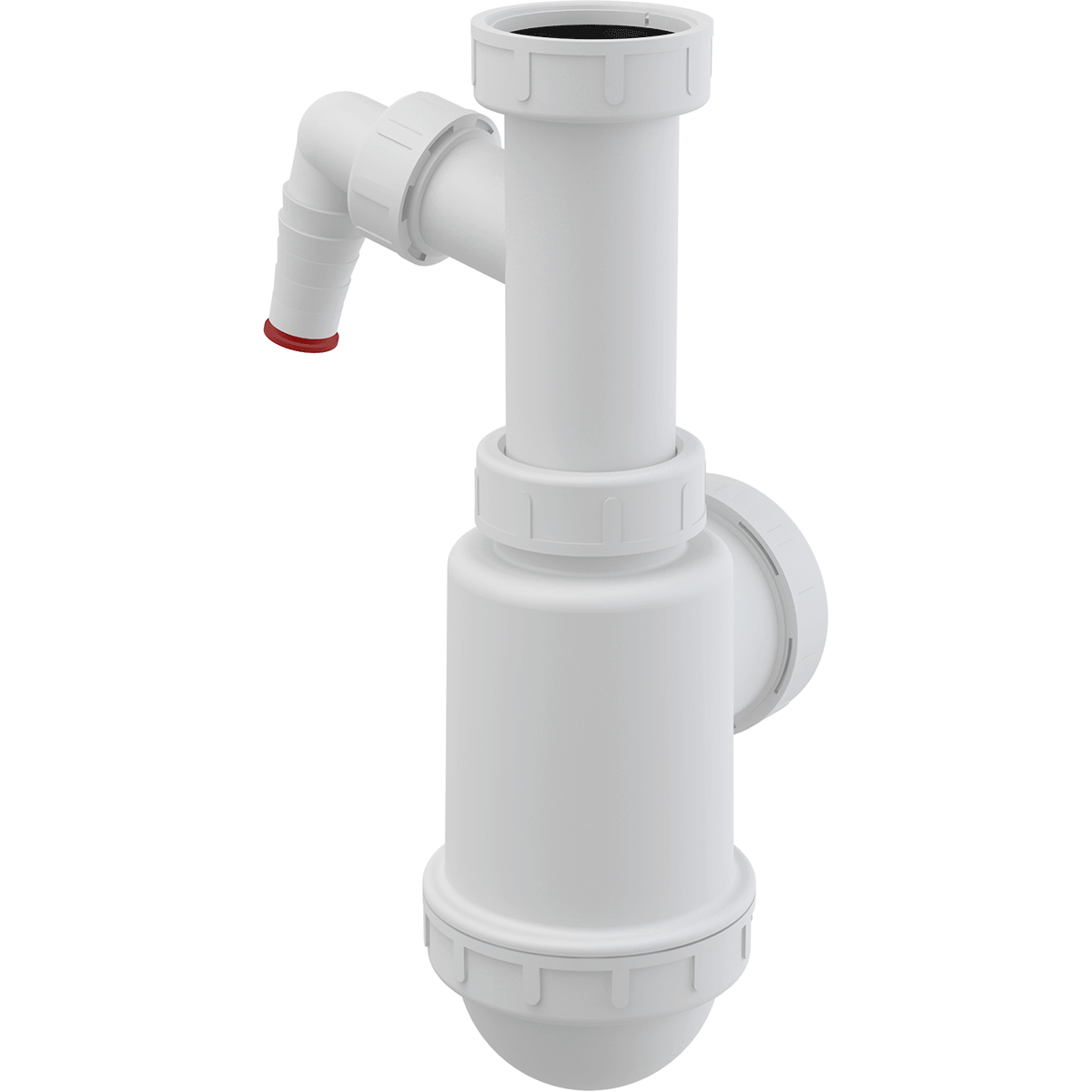 сифон для кухонной мойки alcaplast a443p-dn50/40 с накидной гайкой 6/4" и штуцером