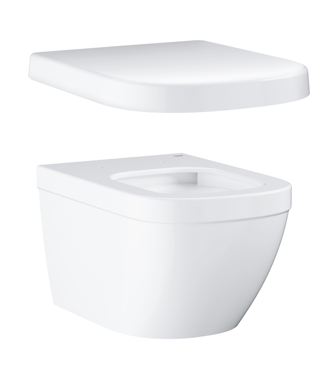 унитаз grohe euro ceramic 39328000 54x37,4 подвесной + сиденье с крышкой пневмо 39330001