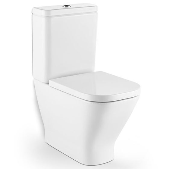 унитаз-компакт roca the gap cleanrim compacto 34273700h + 341730000 + 80173200b 36,5x60 сиденье duroplst, soft close