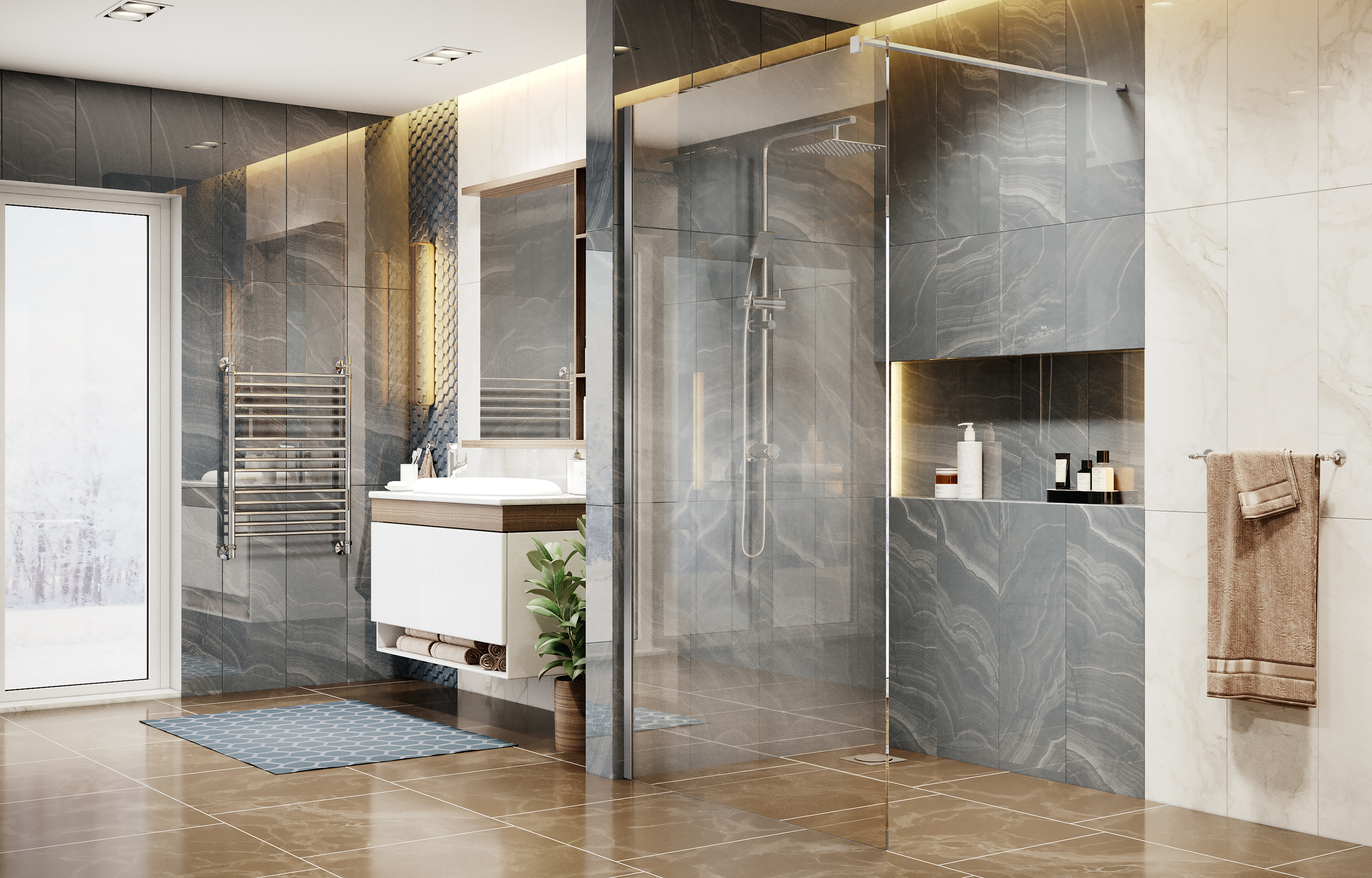 Душевой уголок Gutewetter Practic Square GK-422 98x98 (матовый хром/полистирол lines) фото 13 душевой уголок gutewetter practic square gk-422 98x98 (матовый хром/полистирол lines) фото 13