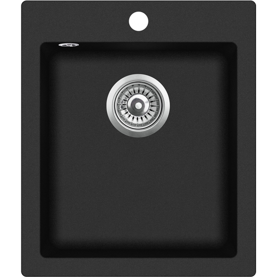кухонная мойка aquasanita simplex sqs 100 601 w 42,5x50 black metallic
