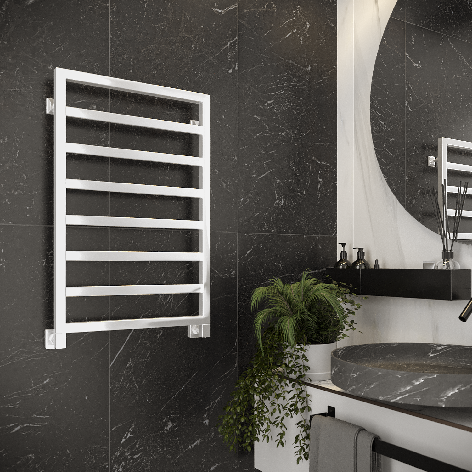 полотенцесушитель водяной stinox bergamo 50x80 белый глянец