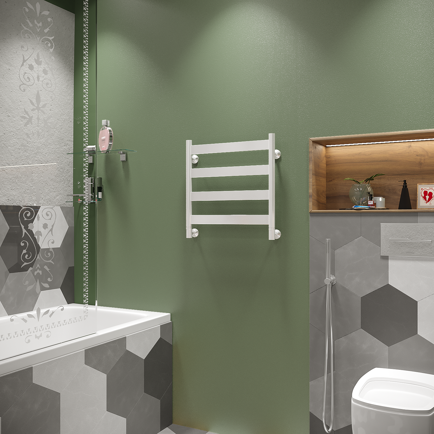 полотенцесушитель водяной stinox napoli 50x50 белый глянец