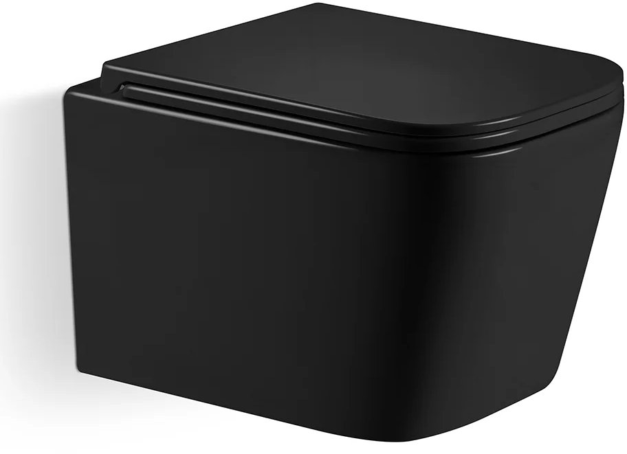 унитаз подвесной river gudzon 520 mb 34x52 сиденье duroplast, микролифт, черный матовый
