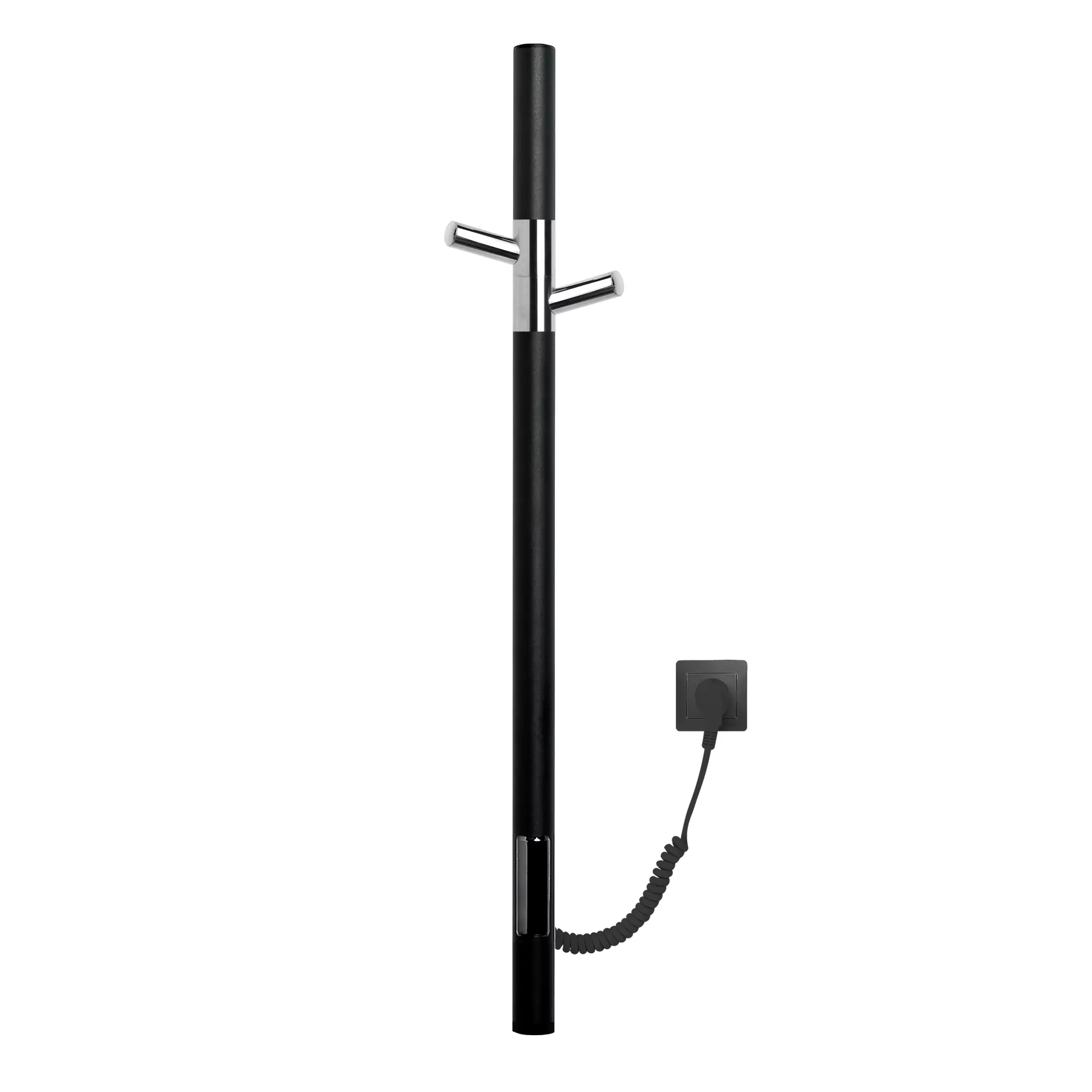 полотенцесушитель электрический gloss&reiter enkel.e2.l.15х75.h2 таймер, чёрный/хром